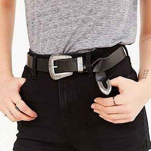 Leather-Tipped Western Belt — Urban Outfitters